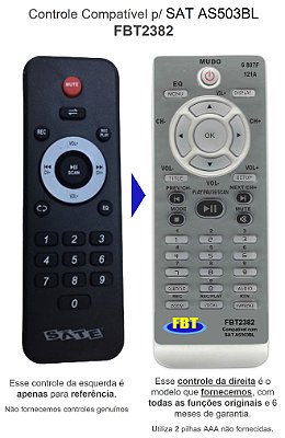 Controle Compatível P/ SAT AS503BL FBT2382