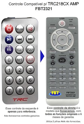Controle Compatível P/ TRC218CX AMP FBT2321