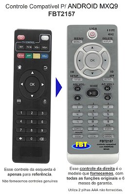 Controle Compatível P/ ANDROID MXQ9 FBT2157