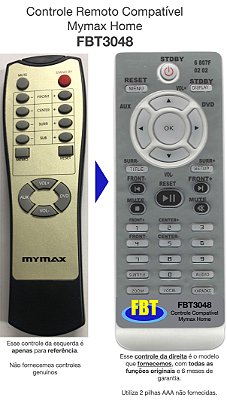 Controle Remoto Compatível Mymax Home FBT3048