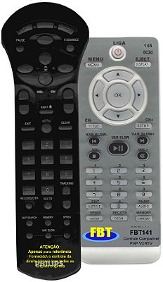Controle Remoto Compatível p/ Philips VCRTV FBT141