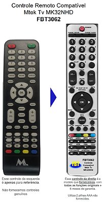 Controle Remoto Compatível p/ Mtek MK32NHD FBT3062