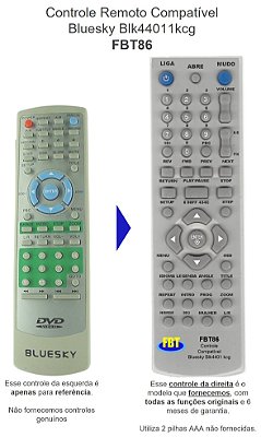 Controle Remoto Compatível p/ Blusky BLK4001KCG FBT86