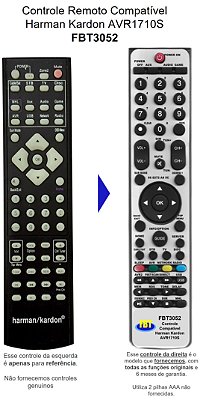 Controle Remoto Compatível p/ Harman Kard AVR-1710S FBT3052
