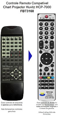 Controle Remoto Compatível Huvitz Chart Projector HCP-7000 FBT3168