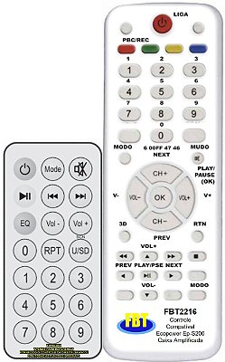 Controle Remoto Compatível Ecopower Ep-S2000 FBT2216