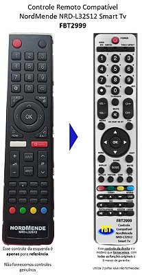 Controle Remoto Compatível Com SMART TV Nordmende NRD-L32S12 V2 FBT2999