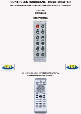 Controle Remoto Compatível - Home Theater Hurricane / Hyundai / Jvc Kenwood / Konik