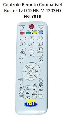 Controle Remoto Compatível Buster Tv LCD HBTV-4203FD FBT7818