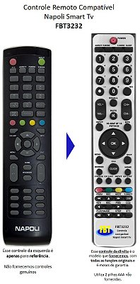 Controle Compatível Com Napoli Smart Tv Fbt3232