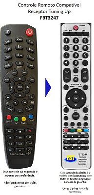 Controle Remoto Compatível Receptor Tuning Up FBT3247