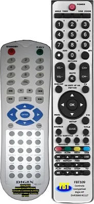Controle Compatível Digix Dvr3000 Dvd Recorder 12 Fbt 109