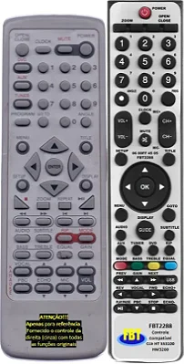 Controle Compatível Cce Dvd Ht Ss-3100b Ss3200b Fbt2288