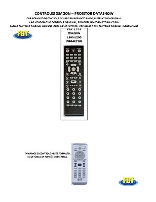 Controle Remoto Compatível - XSAGON L100/L200 para Projetor