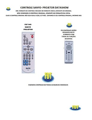 Controle Remoto Compatível - UNIVERSAL para Projetor Digital DATASHOW SANYO //LEIA O ANÚNCIO