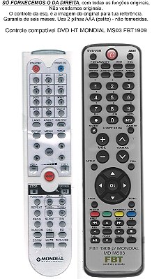 Controle Compatível  Hometheater  MONDIAL MS03 FBT1909