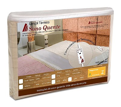 Lençol Térmico Casal / Queen Duas Temperaturas – 127V | Sono Quente
