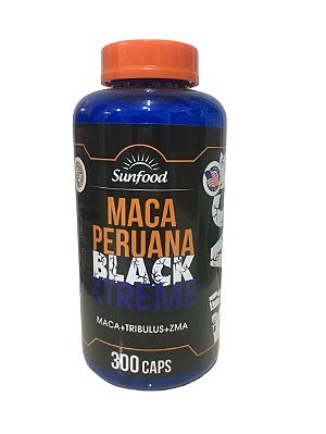 1 Maca Peruana BLACK 100% Pura + Tribulus + ZMA - 300 Capsulas