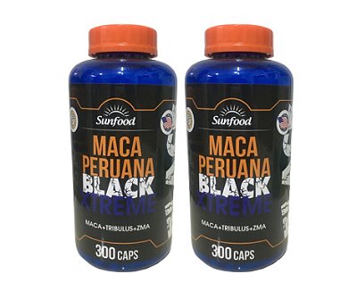 2 Maca Peruana BLACK 100% Pura + Tribulus + ZMA - 600 Capsulas