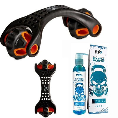 Massageador Roller Pro Acte Sports + Gel Extra Forte B-Rx Medical Fit 180g