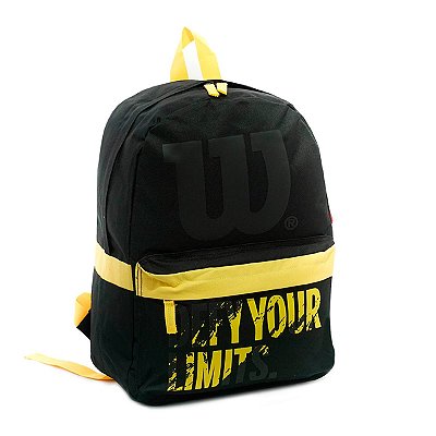Mochila Esportiva Defy Your Limits - Preto/Amarelo