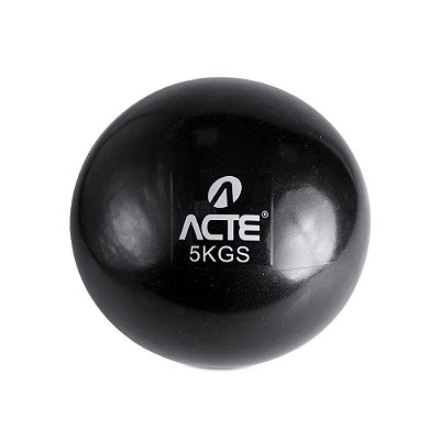 Bola Tonificadora T175 - Preto com 5Kg - Acte Sports