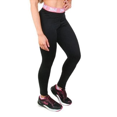 Legging Everlast Fundamentals - Preto/Rosa