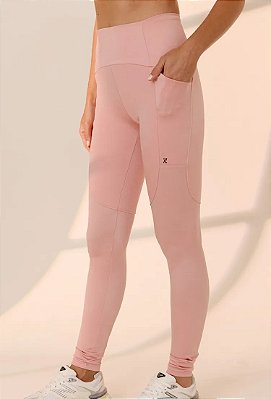 Legging Lisa Rose Shine com Bolsos Solare - Pozze - Rose