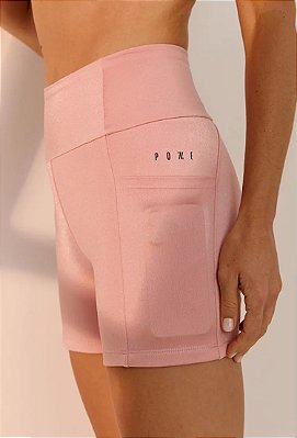 Short Rose Shine com Bolsos Solare - Pozze