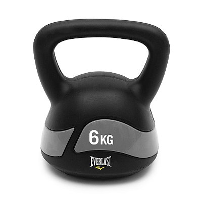 Kettlebell 6kg Everlast Revestido Pvc De Alta Resistência