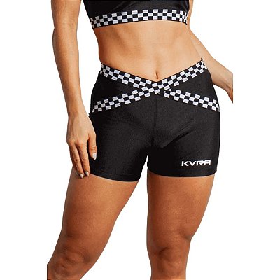 Shorts Feminino KVRA Chess Basic Preto
