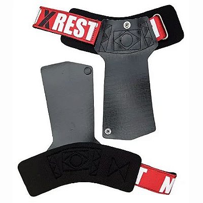 Hand Grip No Rest Base com Botão Unissex Preto Vermelho