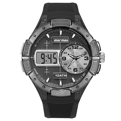 Relógio Mormaii Masculino Action Preto - MO2035MA/8P - Preto/Cinza - Mormaii