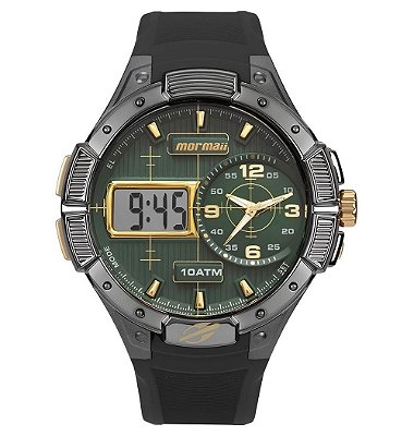 Relógio Mormaii Masculino Action Preto - MO2035MB/8V - Preto/Dourado - Mormaii