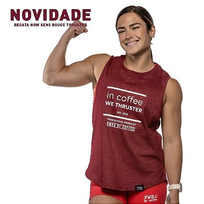 Regata Feminina Nadador Pwrd By Coffee - Vinho