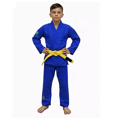 Kimono Juvenil Trançado Keiko Jiu-Jitsu Azul Unissex