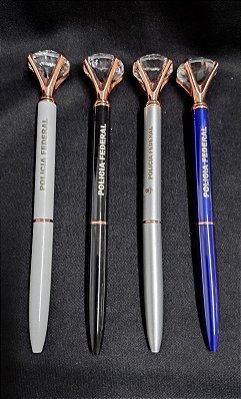 Caneta metal diamante personalizada