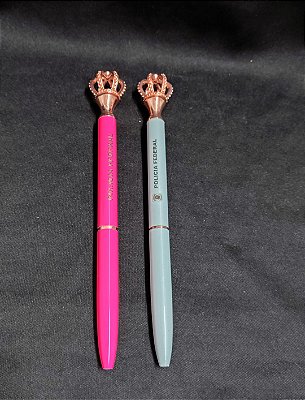 Caneta metal coroa personalizada