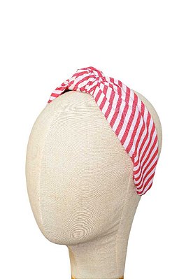 JC Tiara Turbante Navy LISTRADA Vermelha