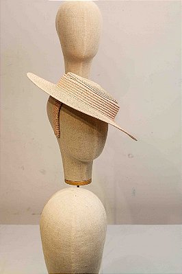 JC Canotier Tiara Dueto Caramelo