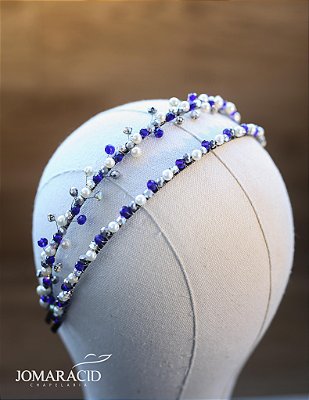 Tiara Coral Dupla Azul