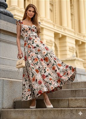 Vestido floral max