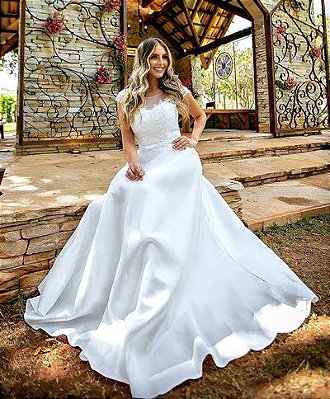 vestido de noiva longo princesa