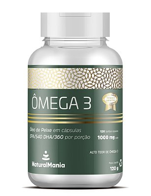 Ômega 3 com 120 Cápsulas - Naturalmania