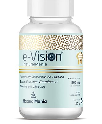 e - VISION Suplemento alimentar de Luteína, Zeaxantina com Vitaminas e Minerais 60 caps - Naturalmania