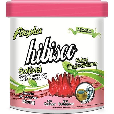 Chá de Hibisco Solúvel Fitoplus Sabor Limão Siciliano 200g