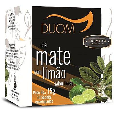 Chá Mate com Limão Premium 10 sachês Duom