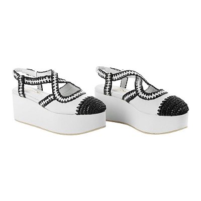 Espadrille Noronha Preto e Off-White
