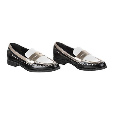 Mocassim Chicago Prata Velho