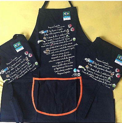 Avental com a Receita da Moqueca Capixaba